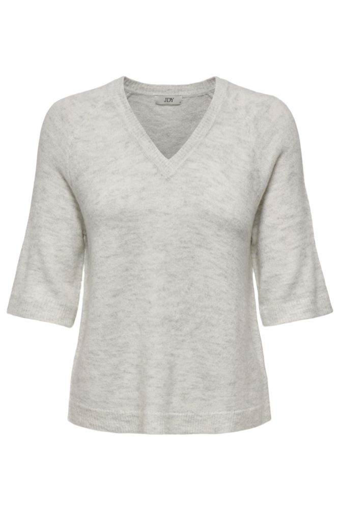 JDYELANORA 2/4 V-NECK RAGLAN PULLOV 15344200 CLOUD DANCER/MELANGE